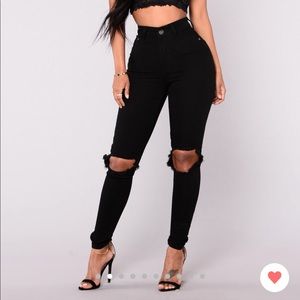 Brand new black high waist fashion nova Jeans